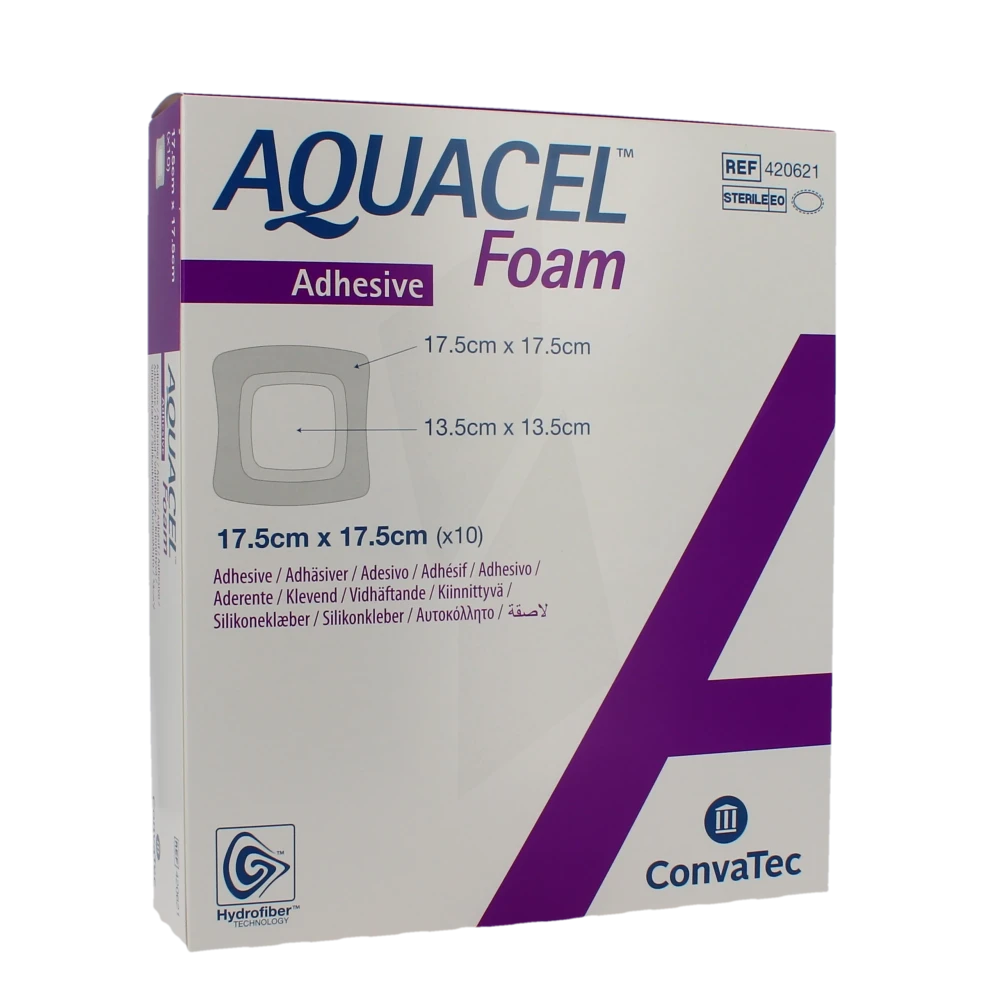 Aquacel Foam Pans Hydroc Adh St 17,5x17,5 10