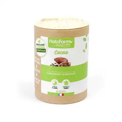 Nat&form Ecoresponsable Cacao 60 Gélules à Blaye