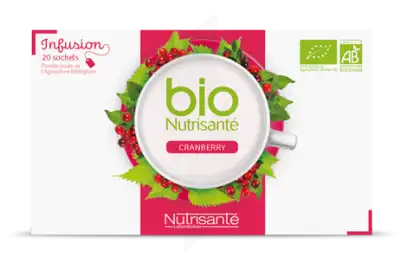 Nutrisanté Infusions Bio Tisane Cranberry 20 Sachets à Concarneau