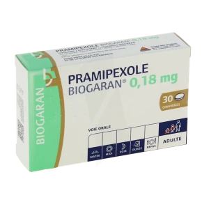 Pramipexole Biogaran 0,18 Mg, Comprimé