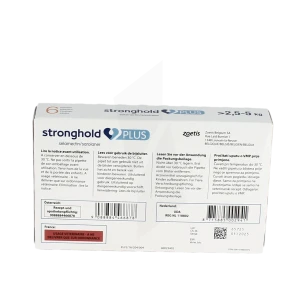 Stronghold Plus 30 Mg/5 Mg Solution Pour Spot-on Pour Chats De 2,5 Kg A 5 Kg, Solution Pour Spot-on
