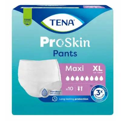 Tena Pants Proskin Maxi Slip Absorbant Pour Incontinence Urinaire Forte Xl Sac/10 à BARCARÈS (LE)