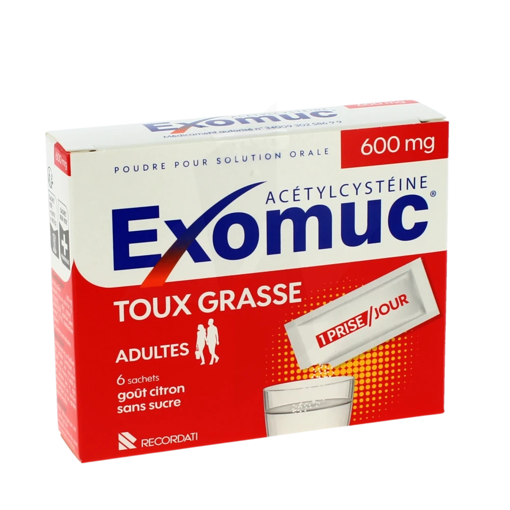 Exomuc 600 Mg, Poudre Pour Solution Orale En Sachet