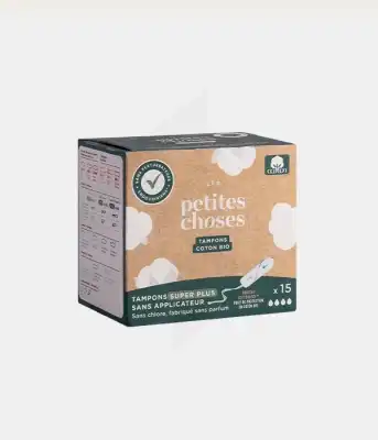 Les Petites Choses Tampon Coton Bio Flux Super Plus Boite De 15 à Plaisir