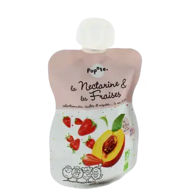 Popote Alimentation Infantile Nectarine Fraise Gourde/120g à Grenade