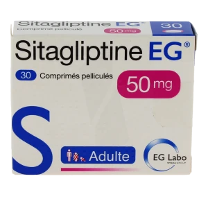 Sitagliptine Eg 50 Mg, Comprimé Pelliculé