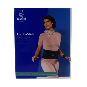 Thuasne Lombastab Ceinture Lombaire Maintien Noir Bleu Hauteur 26cm Taille 4