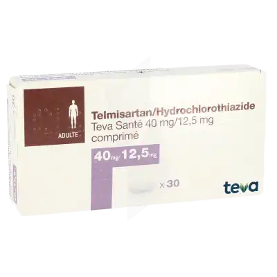 Telmisartan/hydrochlorothiazide Teva Sante 40 Mg/12,5 Mg, Comprimé à Eysines