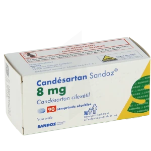 Candesartan Sandoz 8 Mg, Comprimé Sécable