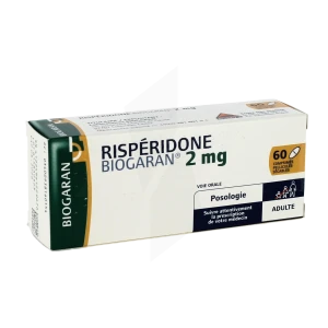 Risperidone Biogaran 2 Mg, Comprimé Pelliculé Sécable