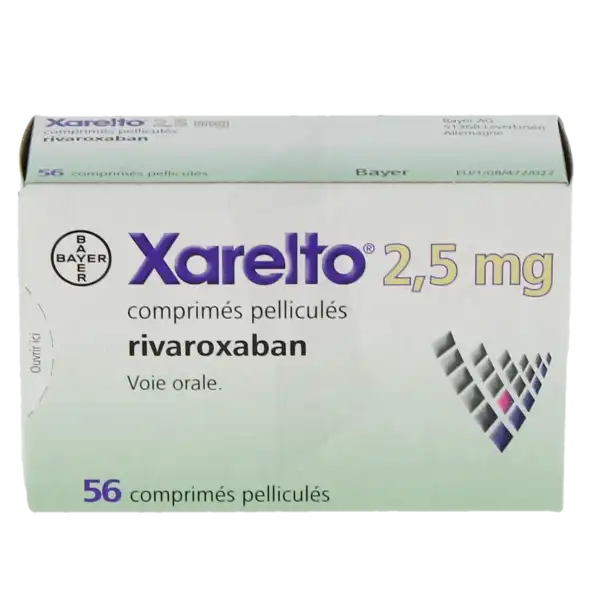 Xarelto 2,5 Mg, Comprimé Pelliculé