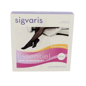 Sigvaris Essentiel Semi-transparent Collant  Femme Classe 2 Épice Medium Normal