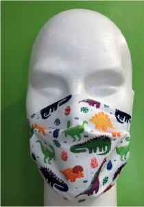 Masque Barriere Enfant Dinosaure Lavable 20 Fois