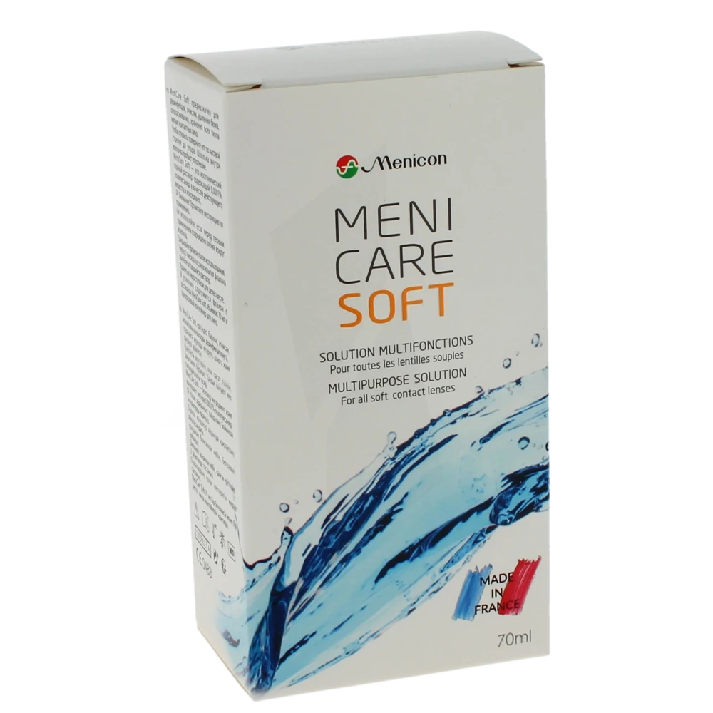 Menicaresoft Solution Multifonctions Pour Toutes Les Lentilles Souples 70ml