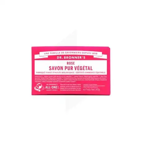 Dr Bronner's Pain De Savon Rose 140 G