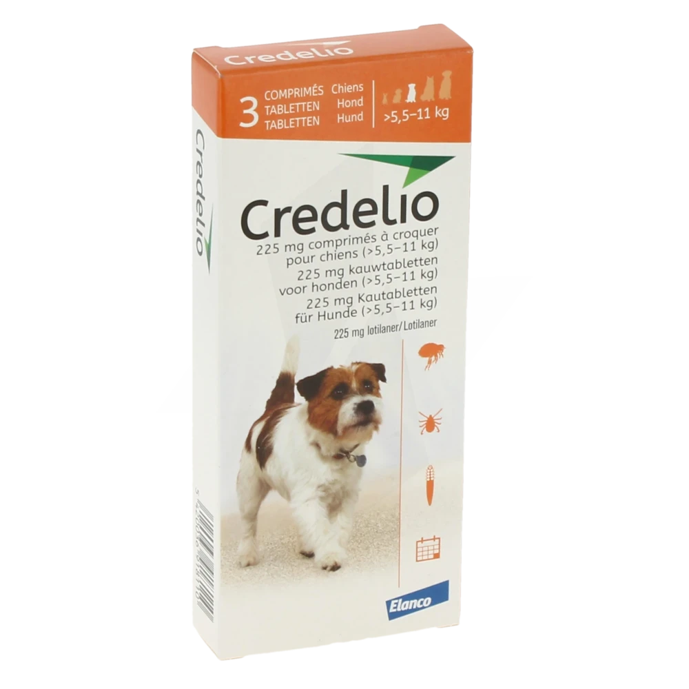 Credelio 225 Mg Comprime A Croquer Pour Chiens (> 5,5 - 11 Kg), Comprimé à Croquer