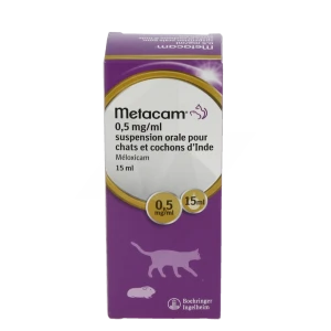 Metacam 0,5 Mg/ml Suspension Orale Pour Chats Et Cochons D'inde, Suspension Buvable