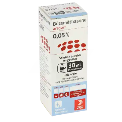 Betamethasone Arrow 0,05 %, Solution Buvable En Gouttes à Bordeaux