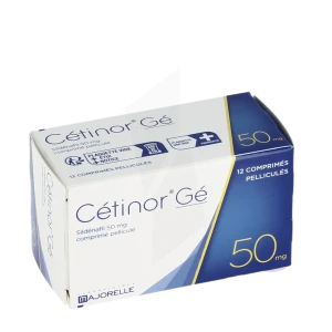 Cetinor 50 Mg, Comprimé Pelliculé