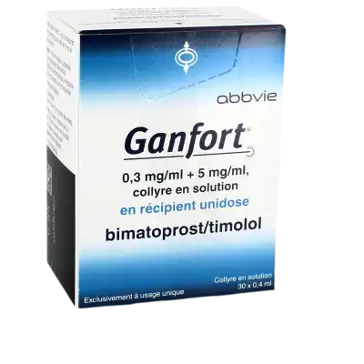 GANFORT 0,3 mg/ml + 5 mg/ml, collyre en solution en récipient unidose