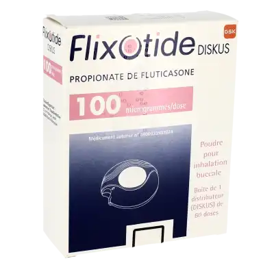Flixotide Diskus 100 Microgrammes/dose, Poudre Pour Inhalation En Récipient Unidose à Bassens