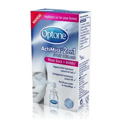 Optone Actimist Spray Oculaire Yeux Secs + Irrités Fl/10ml à CHENÔVE