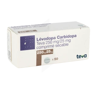 Levodopa Carbidopa Teva 250 Mg/25 Mg, Comprimé Sécable