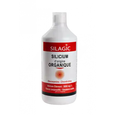 SILAGIC Silicium organique + glucosamine et chondroîtine buvable 1L (rouge)