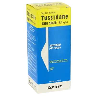 Tussidane 1,5 Mg/ml Sans Sucre, Solution Buvable édulcorée Au Maltitol Liquide Et à La Saccharine Sodique à MONSWILLER
