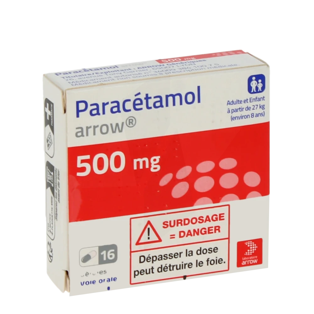 Paracetamol Arrow 500 Mg, Gélule