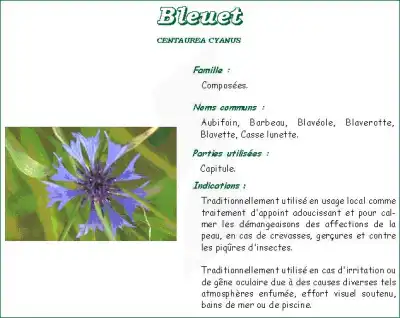 Iphym Santé Bleuet Plantes En Vrac Entières Et Coupées 25g à Saint-Médard-en-Jalles