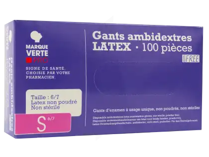 Marque Verte Gant Latex Ambidextre Large B/100