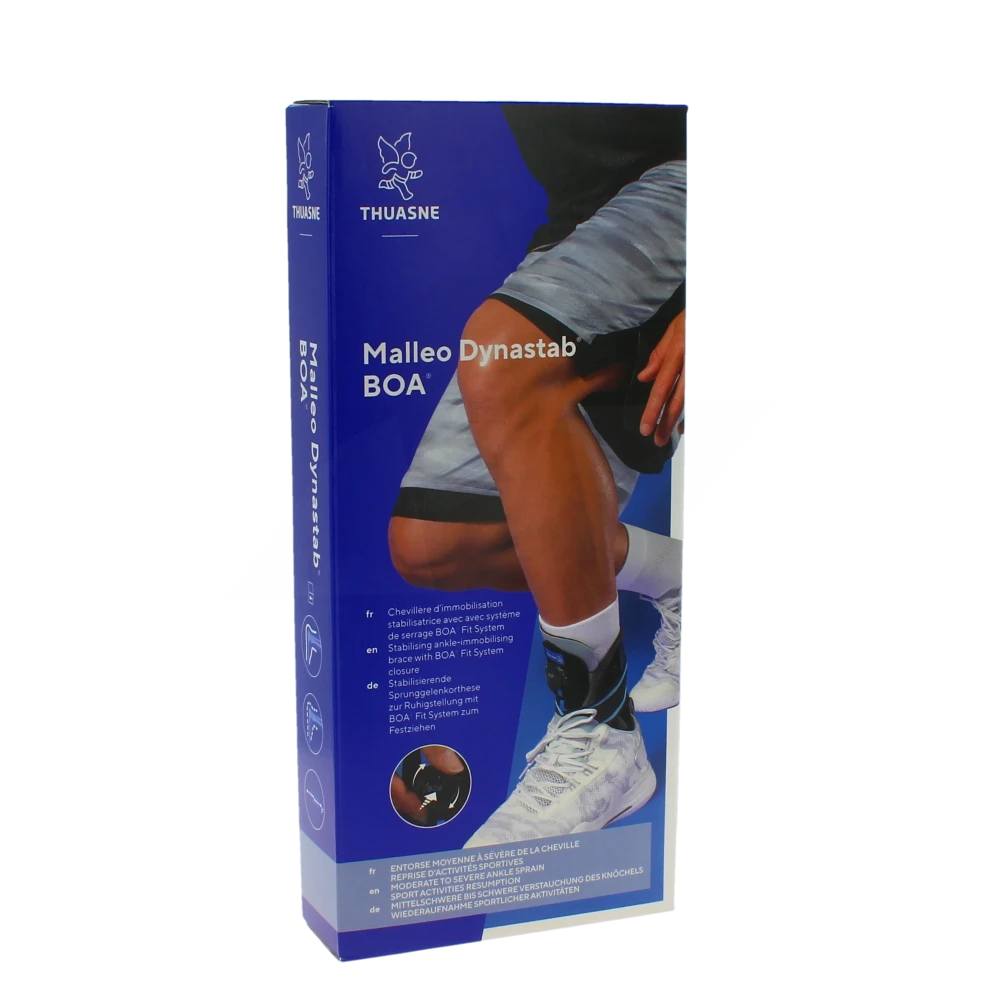 Thuasne Malleo Dynastab Boa Chevillère D’immobilisation Stabilisatrice Avec Système De Serrage Boa Fit System Gris Taille 3