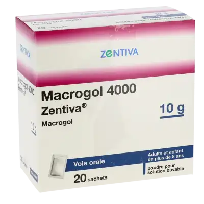 Macrogol 4000 Zentiva 10 G, Poudre Pour Solution Buvable En Sachet à Bassens