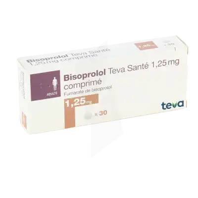 Bisoprolol Teva Sante 1,25 Mg, Comprimé à Eysines