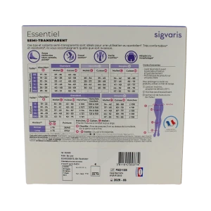 Sigvaris Essentiel Diaphane Semi-transparent Bas Auto-fixants Classe 3 Femme Dune Normal L