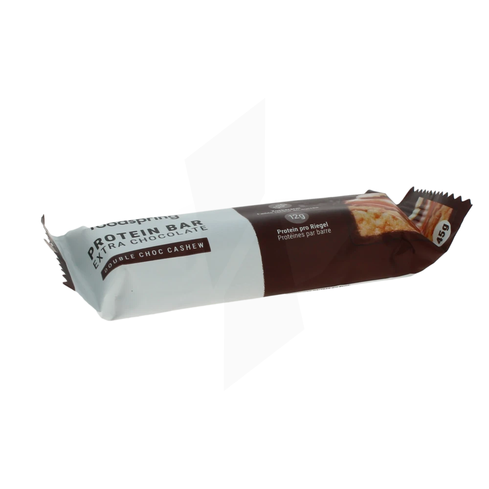 Foodspring Barre Protéinée Extra Chocolat Double Chocolat 45g