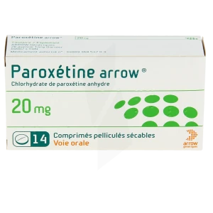 Paroxetine Arrow 20 Mg, Comprimé Pelliculé Sécable