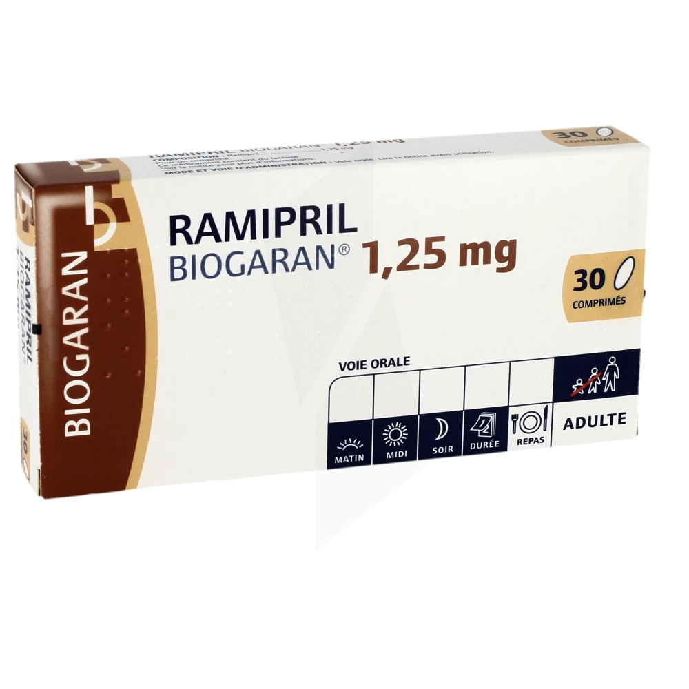 Ramipril Biogaran 1,25 Mg, Comprimé