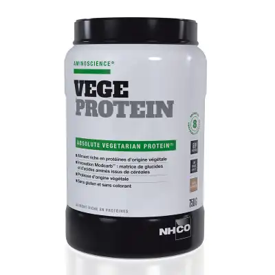 Nhco Nutrition Aminoscience Vege Protein Protéine Végétale Cappuccino Poudre Pot/750g à SEYNE-SUR-MER (LA)