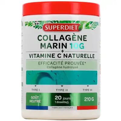 Superdiet Collagène Marin + Vitamine C Poudre Pot/210g à VALENCE