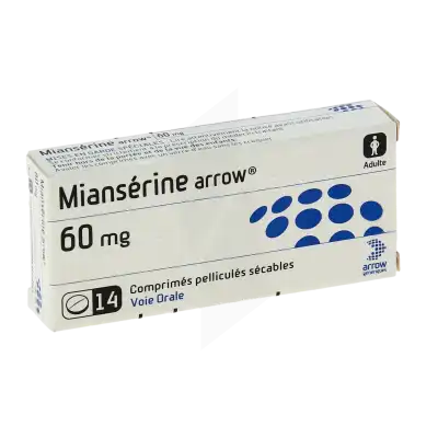 Mianserine Arrow 60 Mg, Comprimé Pelliculé Sécable à Clermont-Ferrand