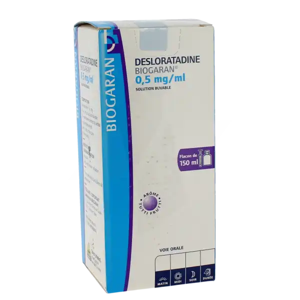 Desloratadine Biogaran 0,5 Mg/ml, Solution Buvable