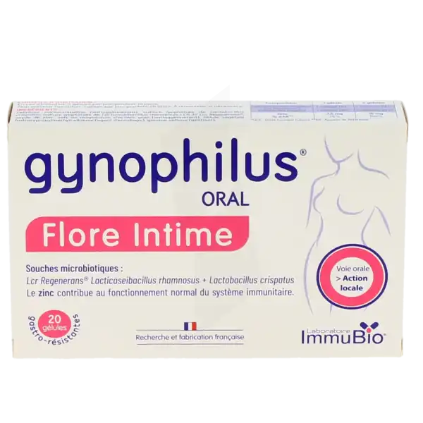 Immubio Gynophilus Oral Flore Intime Gélules B/20