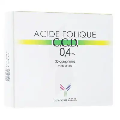 Acide Folique Ccd 0,4 Mg, Comprimé à Clamart