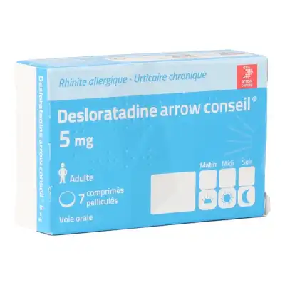 Desloratadine Arrow Conseil 5 Mg Cpr Pell Plq/7 à La Lande-de-Fronsac