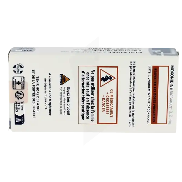 Moxonidine Biogaran 0,2 Mg, Comprimé Pelliculé