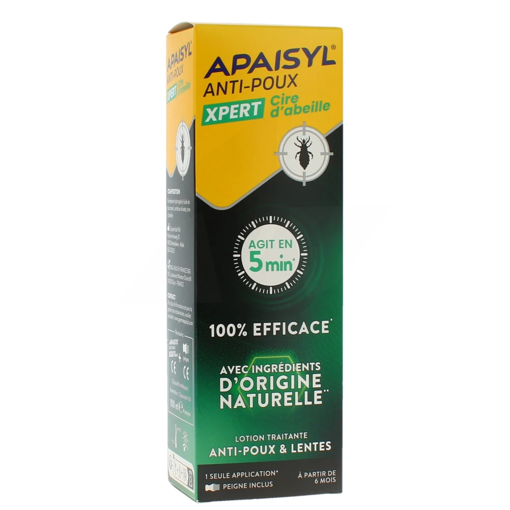 Apaisyl Anti-poux Xpert Cire D'abeille Lotion Falcon De 100 Ml