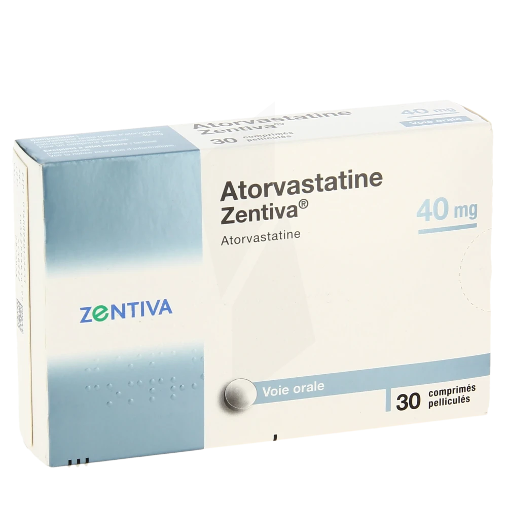 Atorvastatine Zentiva 40 Mg, Comprimé Pelliculé