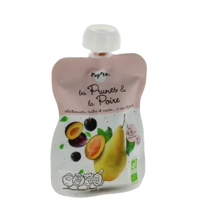 Popote Prunes &amp; Poire Bio Gourde De 120 G